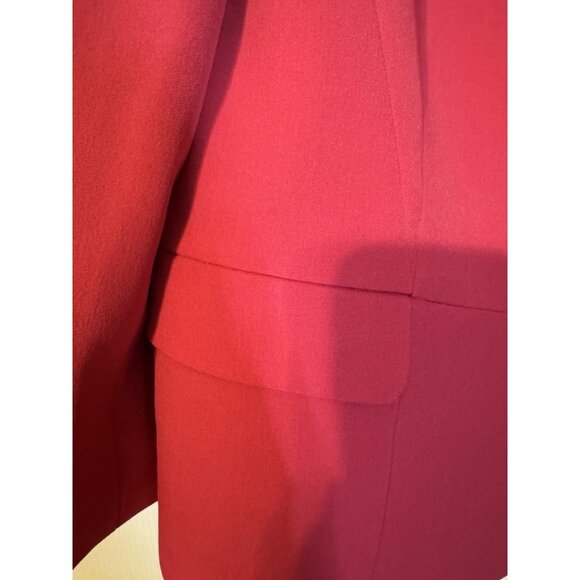 Kasper Elle Iconic Crepe Suit Jacket Blazer 14 Pink Open Front 3/4 Sleeve NEW - Picture 16 of 16